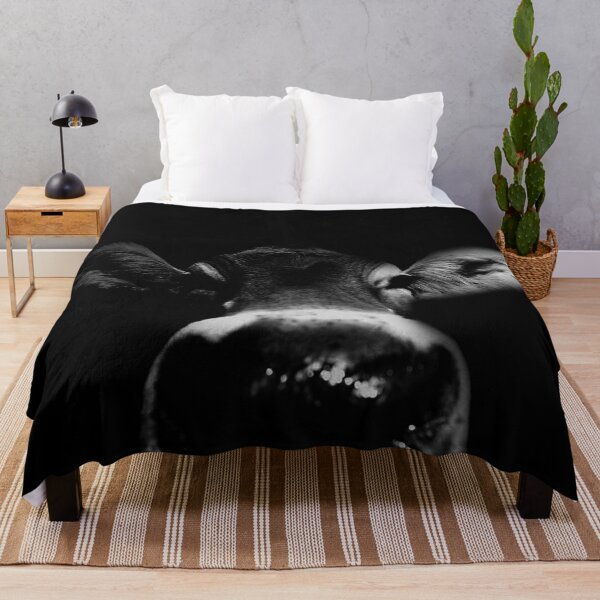 Item preview, Dramatic Cow Art Black and White Animal Portraits designed and sold by Bob-Moon-Art.