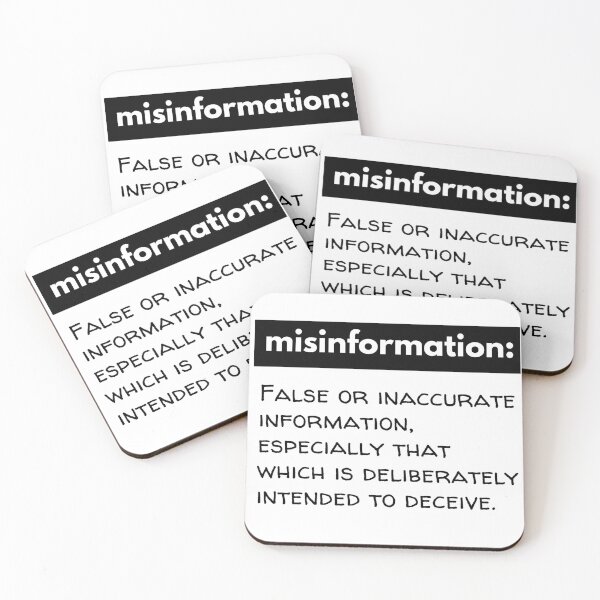 Item preview, Misinformation design designed and sold by ShakingTrees.