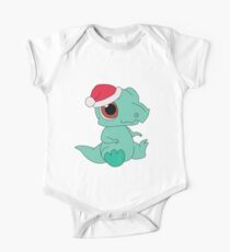 Christmas Dinosaur One Piece - Short Sleeve