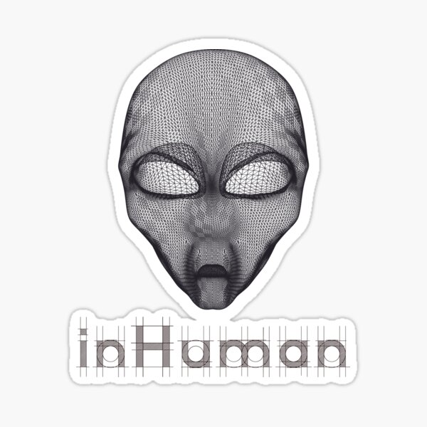 Alien inHuman on light background Sticker