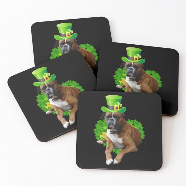 Item preview, Boxer Dog St Patrick's Day, Lucky Boxer Dog Shamrock designed and sold by Sven Seiler.