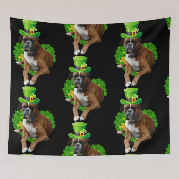 Item preview, Boxer Dog St Patrick's Day, Lucky Boxer Dog Shamrock designed and sold by Sven Seiler.