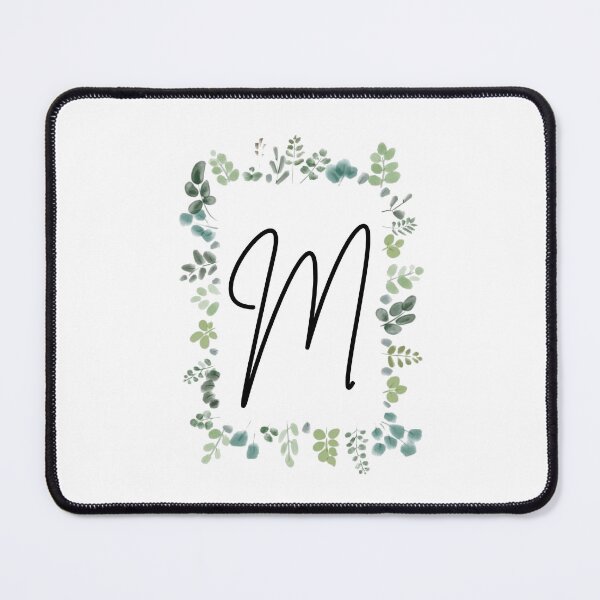 Item preview, Monogram with Green Leaves | Monogram Letter M designed and sold by JustSeasons.