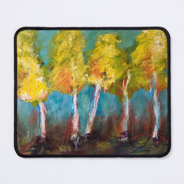 Item preview, Yellow Birch Trees ~ acrylic painting designed and sold by Bellefleurista.
