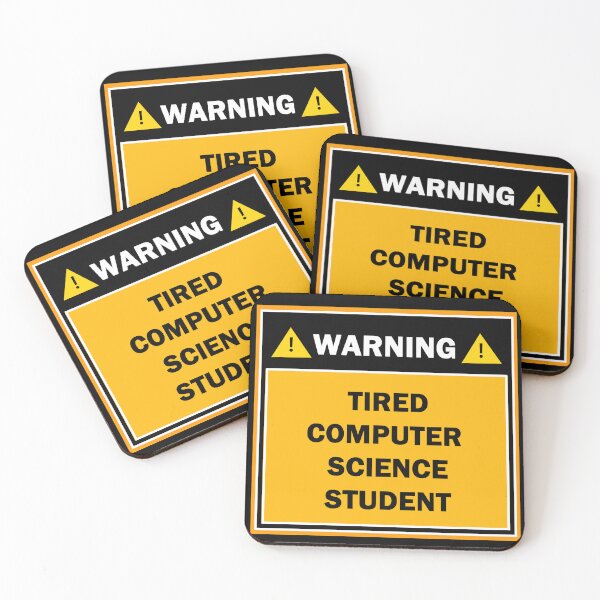 Item preview, Warning tired computer science student designed and sold by mejtstupor.