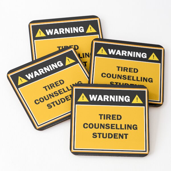 Item preview, Warning tired counselling student designed and sold by mejtstupor.
