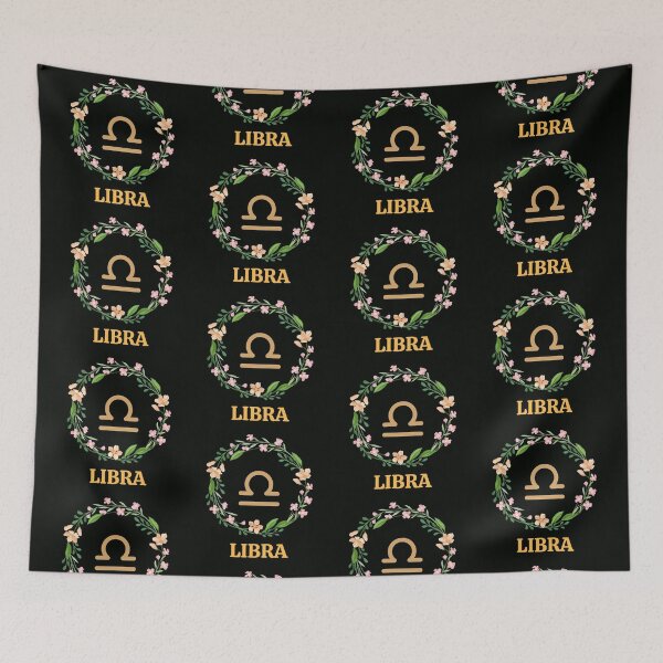 Item preview, Floral Libra Zodiac Sign designed and sold by Hellofriendco.