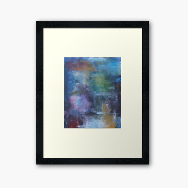 Abstract in Blue Framed Art Print