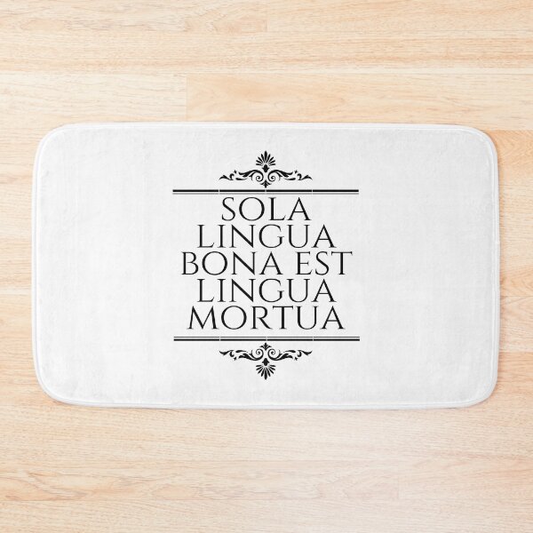 Item preview, The Only Good Language Is A Dead Language - Sola Lingua Bona Est Lingua Mortua - Latin Sayings - Stacked Black designed and sold by ElementJourney.
