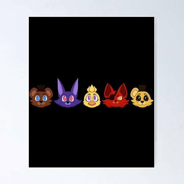 FNaF 1 Line Up Poster for Sale by WhiteRabbitZero