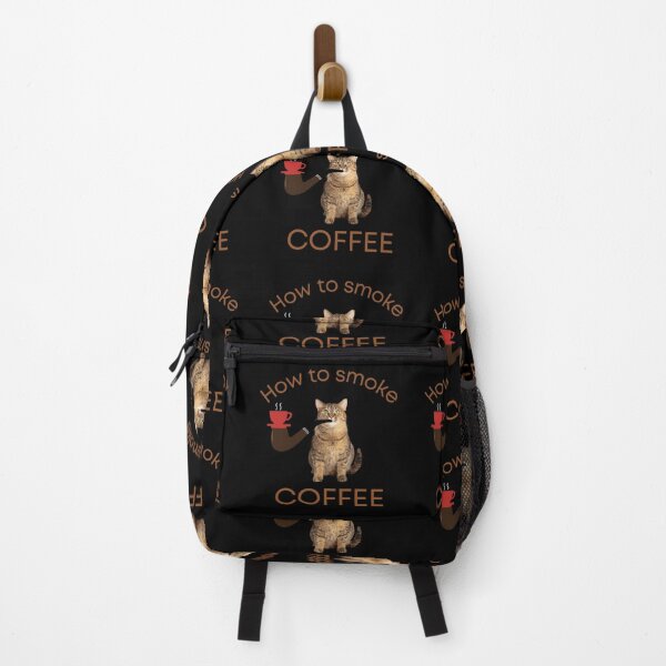 Item preview, How To Smoke Coffee (in black) | Smoking Cat | Cat Cigar | Funny Cat designed and sold by CosmicStory.