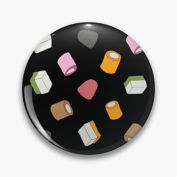 Item preview, Dolly Mixture/Pick and Mix Sweets Colourful Pattern on Black designed and sold by yellowkats.