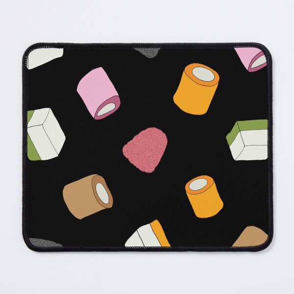 Item preview, Dolly Mixture/Pick and Mix Sweets Colourful Pattern on Black designed and sold by yellowkats.