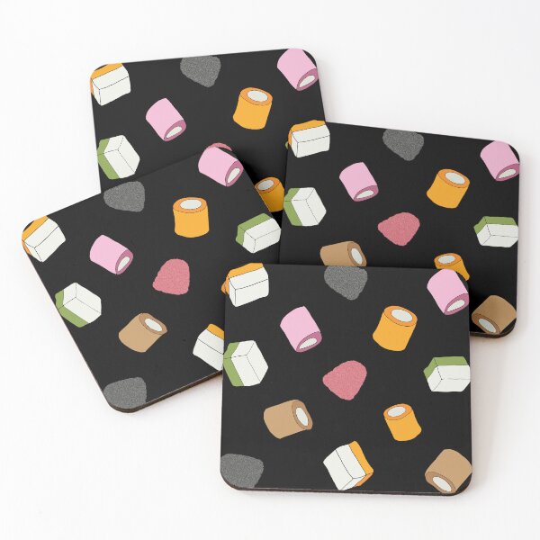 Item preview, Dolly Mixture/Pick and Mix Sweets Colourful Pattern on Black designed and sold by yellowkats.