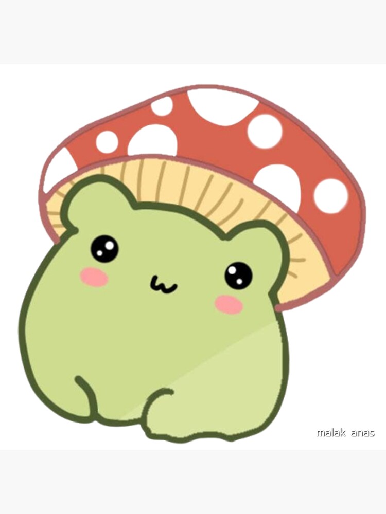 "cottage core aesthetic frog with mushroom" Poster for Sale by anqel