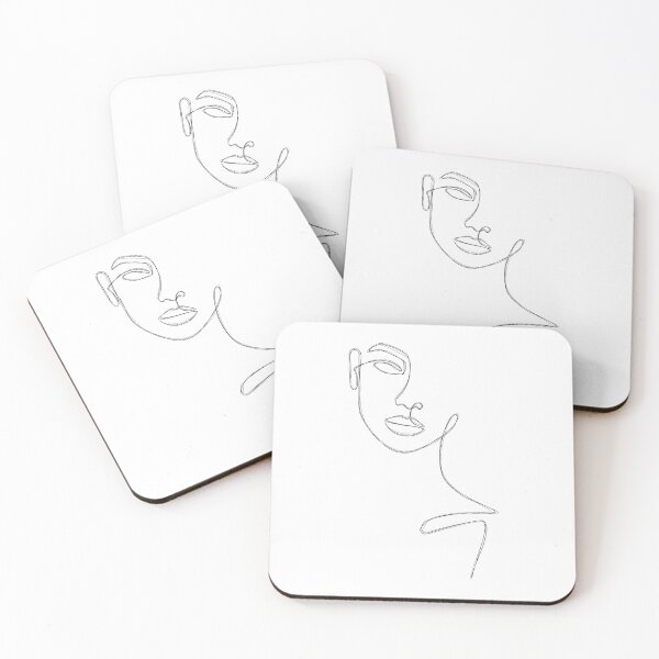 Item preview, Beauty Portrait Line Sketched Minimalist Woman Female Minimal Girl Face   designed and sold by poolbar.