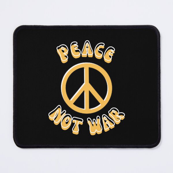 Item preview, Peace Not War with CND peace logo - daffodil yellow designed and sold by BTCelebration.
