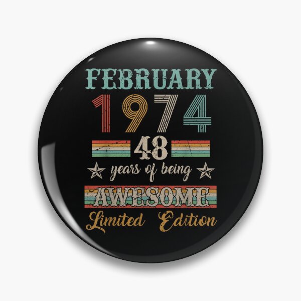 Item preview, 48 Years Old 48th Birthday Decoration Vintage February 1974  designed and sold by vergielx.
