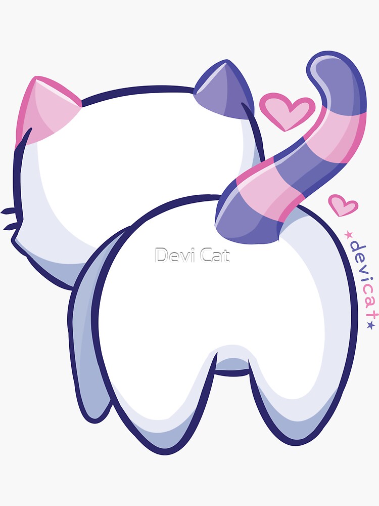 Thumbnail 3 of 3, Sticker, CandiCat Butt • 2021 designed and sold by devicatoutlet.