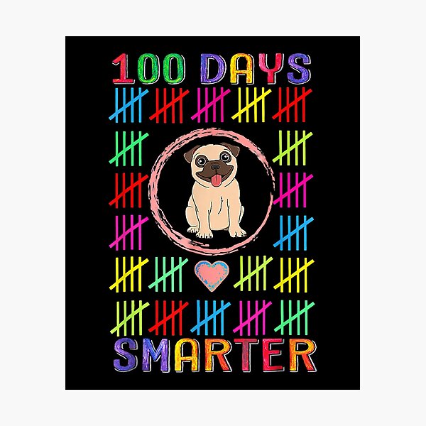 Item preview, 100 Days Smarter 100th Day Of School Outfit Dog Lover Pug  designed and sold by vergielx.