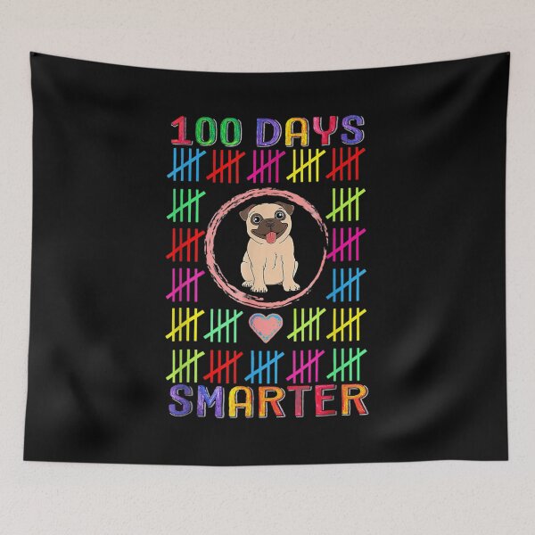 Item preview, 100 Days Smarter 100th Day Of School Outfit Dog Lover Pug  designed and sold by vergielx.