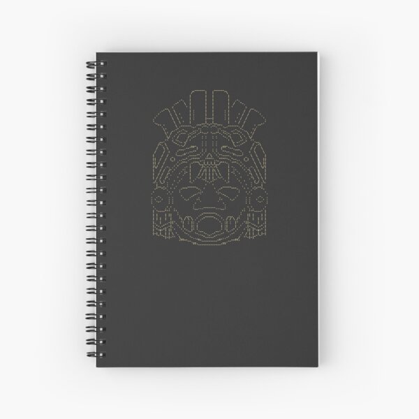 Aztec Mask (White) Spiral Notebook