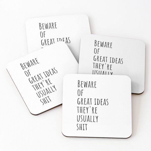 Item preview, Beware of great ideas (LIGHT COLOURS ONLY) designed and sold by Scribblehound.
