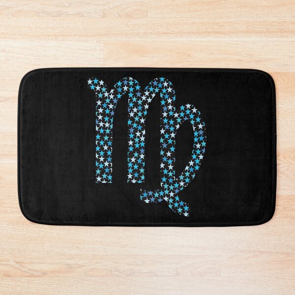 Item preview, Virgo Astrological Sign with Blue Stars in Black designed and sold by geraldineMS.