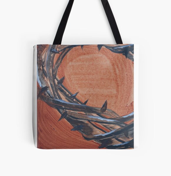Crown of Thorns All Over Print Tote Bag