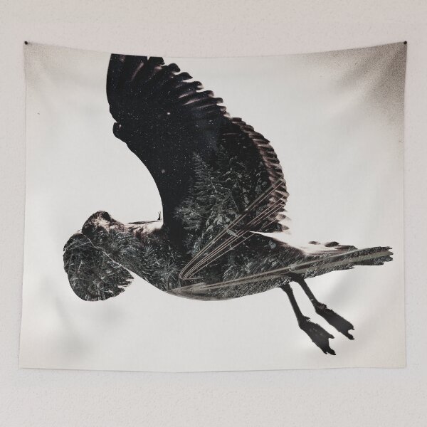 Item preview, Forest Animals Bird Trees Mountain Snow Glow - A Bird With A Story designed and sold by travel101.