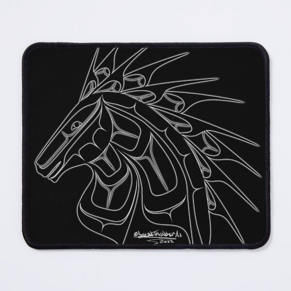 Item preview, Stallion mustang horse portrait designed and sold by SpeakthunderArt.