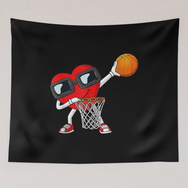 Item preview, Valentines Day Dabbing Heart Holding A Basketball Boys Kids  designed and sold by vergielx.