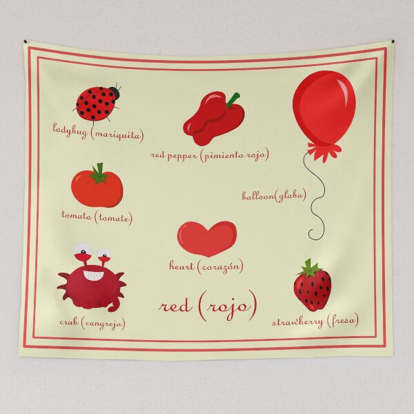Item preview, Colors: red (Los colores: rojo) designed and sold by alapapaju.
