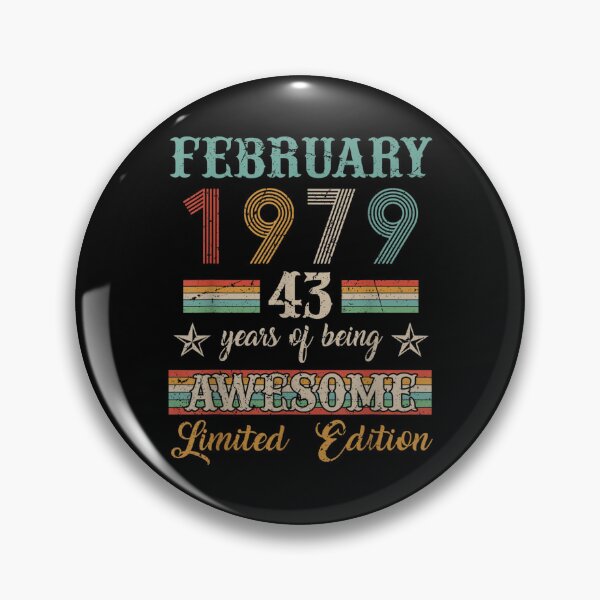Item preview, 43 Years Old 43rd Birthday Decoration Vintage February 1979  designed and sold by vergielx.