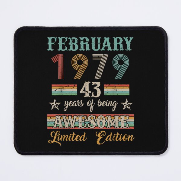 Item preview, 43 Years Old 43rd Birthday Decoration Vintage February 1979  designed and sold by vergielx.