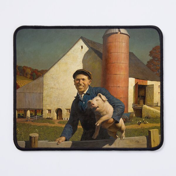 Item preview, Portrait of a Farmer Painting by Newell Convers Wyeth designed and sold by AestheticsXarts.