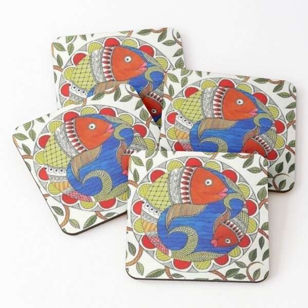 Item preview, Fish madhubani designed and sold by Saiamrita123.