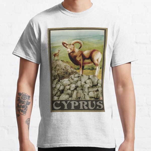 Travel Poster 06 - Mouflon, Cyprus Classic T-Shirt