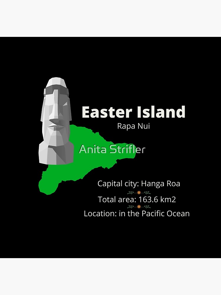 "Easter Island statue and map" Poster for Sale by anitastrifler Redbubble