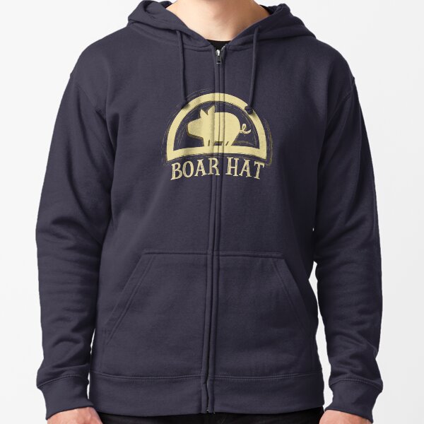 Los siete pecados capitales (signo de sombrero de jabalí) Sudadera con capucha y cremallera