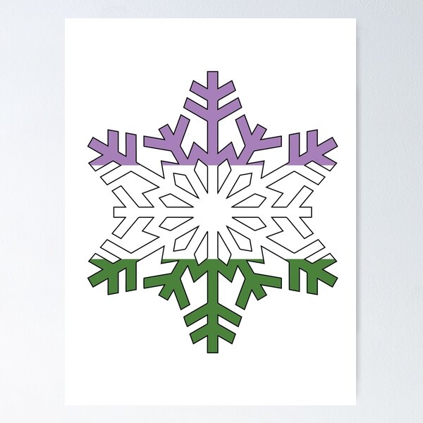 Item preview, Copo de nieve Genderqueer designed and sold by Queer Creations.