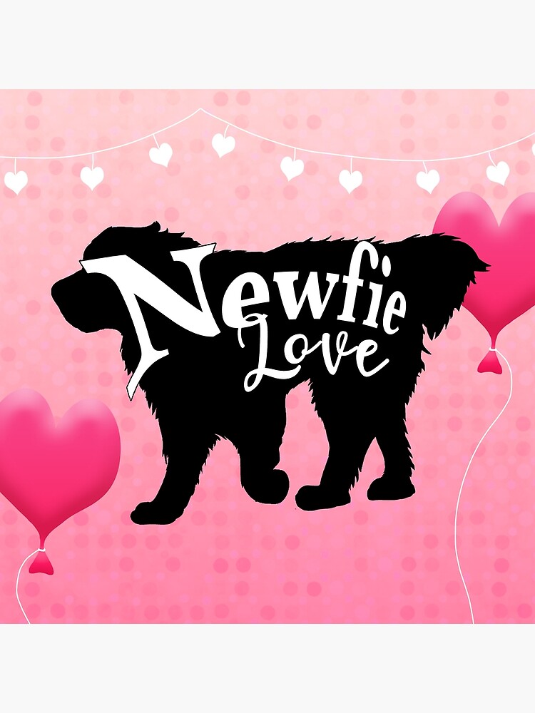 Thumbnail 3 of 3, Throw Pillow, Newfie Love designed and sold by Christine Mullis.