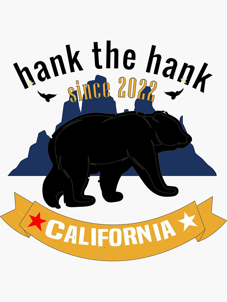 "Hank The Tank Bear Lake Tahoe Bear Lovers funny black bear" Sticker by