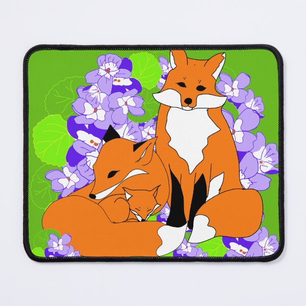 Item preview, Fox Family with Violets designed and sold by Kim H Ritter.