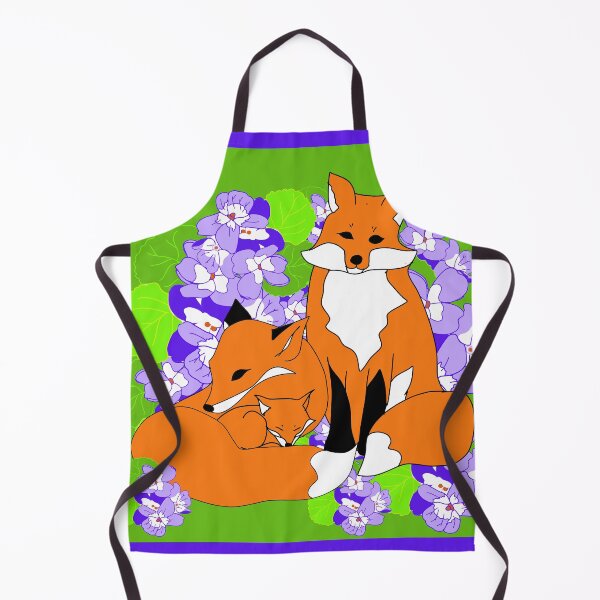 Item preview, Fox Family with Violets designed and sold by Kim H Ritter.