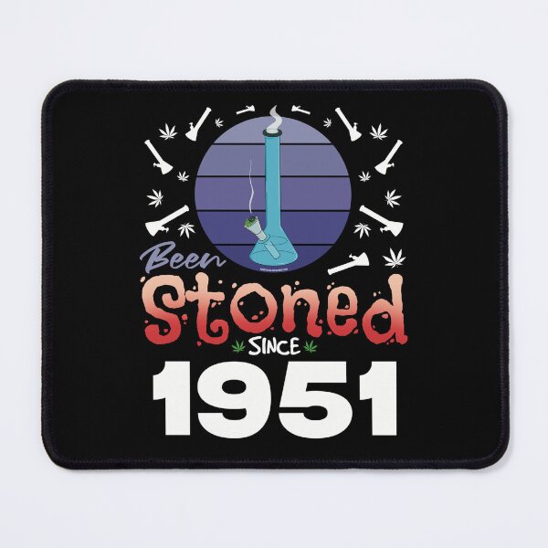 Item preview, Been stoned since 1951 (Purple retro vintage sunset with bong) designed and sold by YomeHayin.