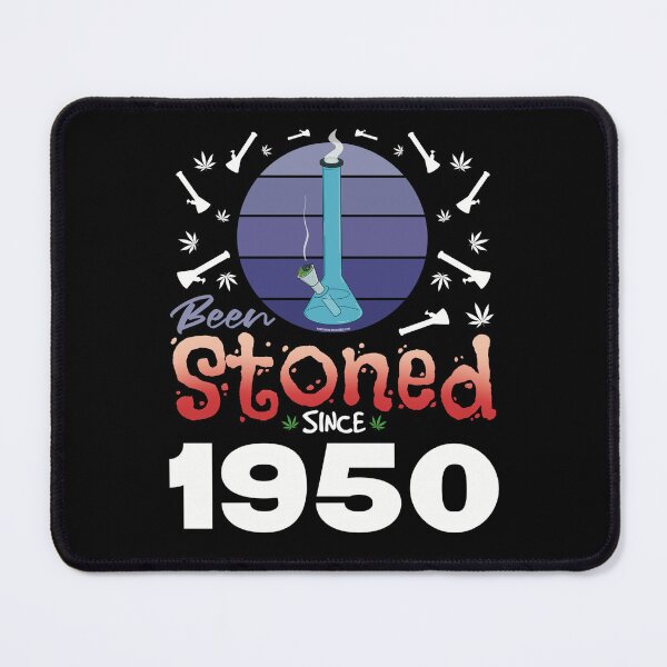 Item preview, Been stoned since 1950 (Purple retro vintage sunset with bong) designed and sold by YomeHayin.