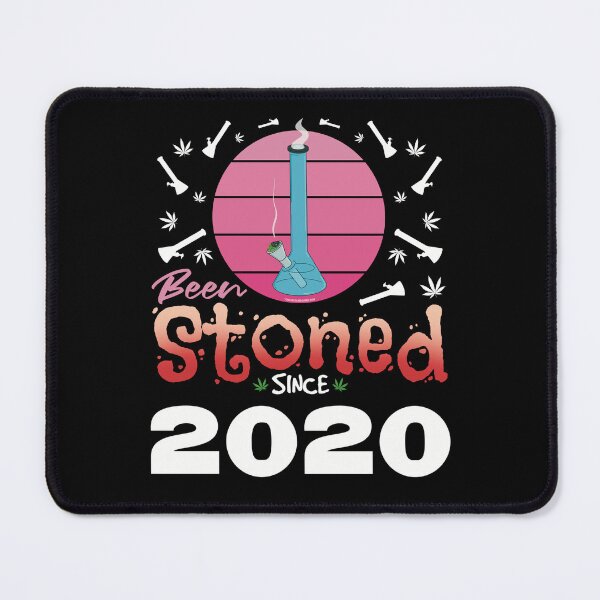 Item preview, Been stoned since 2020 (Pink retro vintage sunset with bong) designed and sold by YomeHayin.