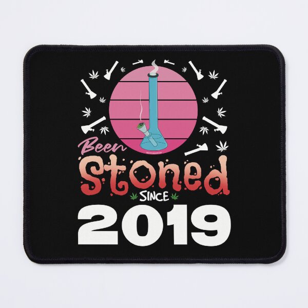 Item preview, Been stoned since 2019 (Pink retro vintage sunset with bong) designed and sold by YomeHayin.