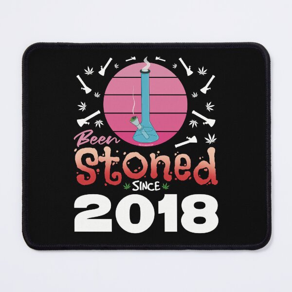 Item preview, Been stoned since 2018 (Pink retro vintage sunset with bong) designed and sold by YomeHayin.